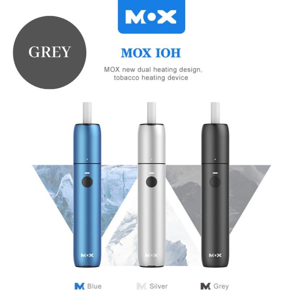 [Latest Dual Heating Design] MOX IOH Heat Not Burn Free Gift Cleaning Device 17 Continuous Sticks Per Recharge (Dark Grey)