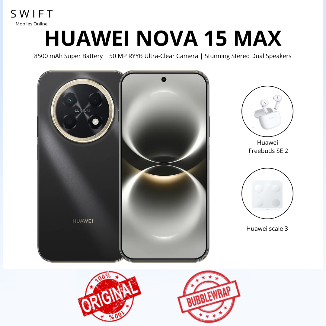 Huawei Nova 15 Max ((8GB+8GB)+256GB) - 100% Original