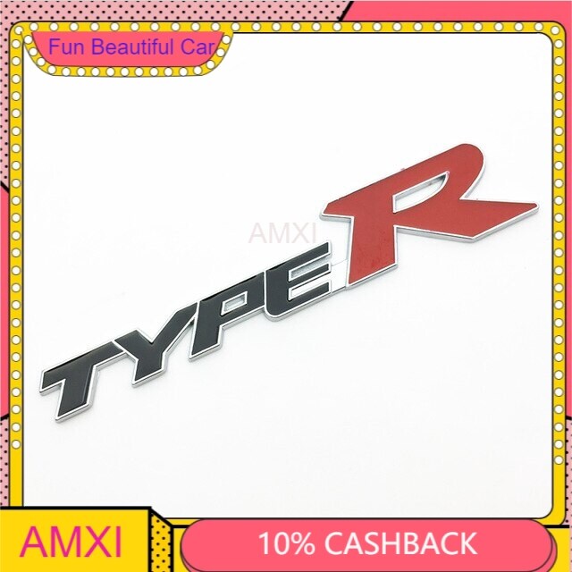 NEW 3D Car Styling Sticker Metal TYPER Logo Emblem Rear Tailgate Badge for Honda CIVIC Type R For Civic XR-V HR-V Accord Accessories