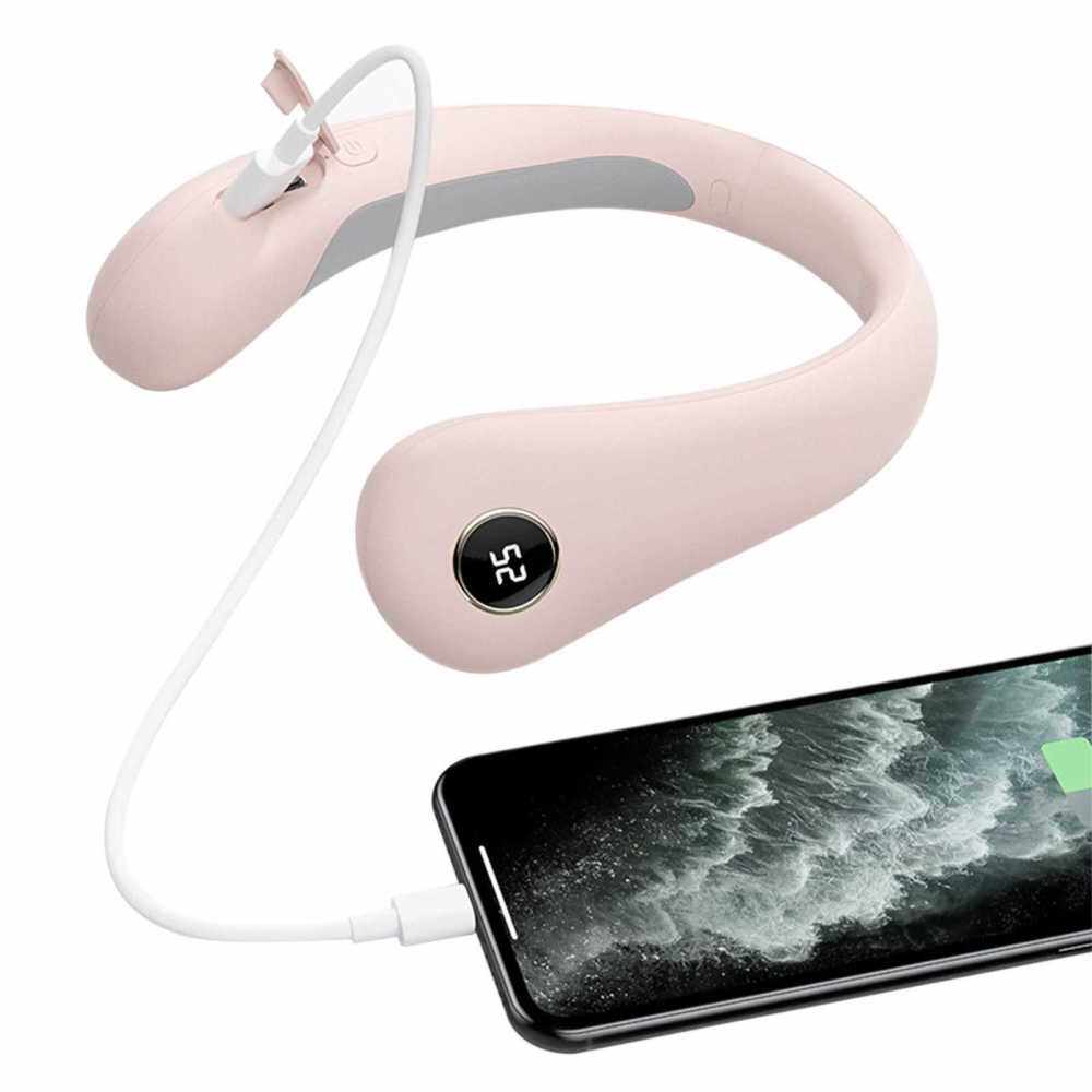 Rechargeable 9600mAh Power Bank with Heat Electric Neck Warmer Hand Warmers LED Display Portable Charger Safe Heat Therapy Pain Relief Warmers for Office Home Travel Women Men Dad Mom Gifts (Pink)