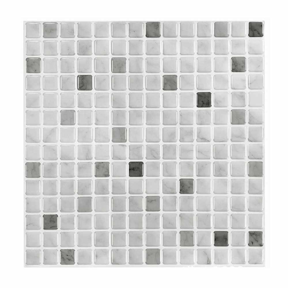 3 D Wallpaper High Grade Decorative Wallpaper Self-adhesive Wall paste Mosaic Wallpaper Kitchen Waterproof Anti-Fouling and Anti-Mildew (Black)