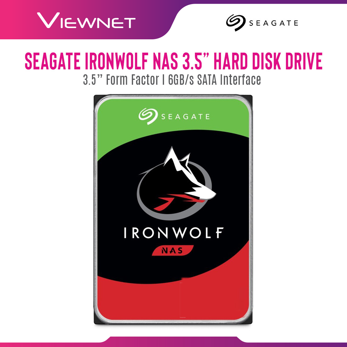 Seagate Ironwolf NAS 6TB/8TB/10TB/12TB Internal Hard Drive SATA 6Gb/s 128MB/256MB 3.5 Internal hard disk