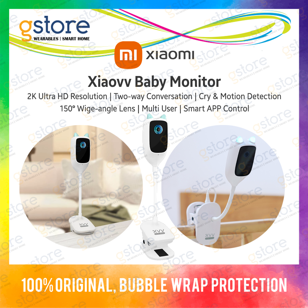 【Ship from KL】Xiaovv Baby Monitor > 2K Resolution > Cry & Motion Detection > 150°Wide-angle Lens > Smart APP Control > 1 Year Warranty