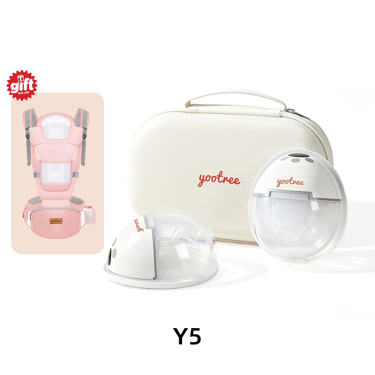 yootree Y5 Wearable Hands Free Electric Breast Pump Silent Invisible Breastmilk Extractor 3 Modes 9 Suction Levels