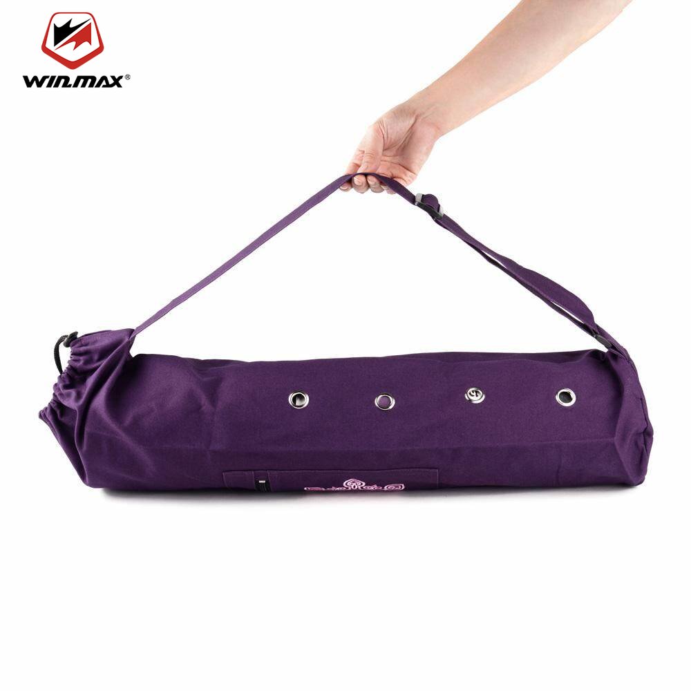 Winmax Women Men Portable Yoga Mat Bag Sports Fitness พิมพ์ผ้าใบ Drawstring Yoga Bag Outdoor Pilates Fashion Fitness Bag NEW ราคา 324 บาท*ส่งฟรี