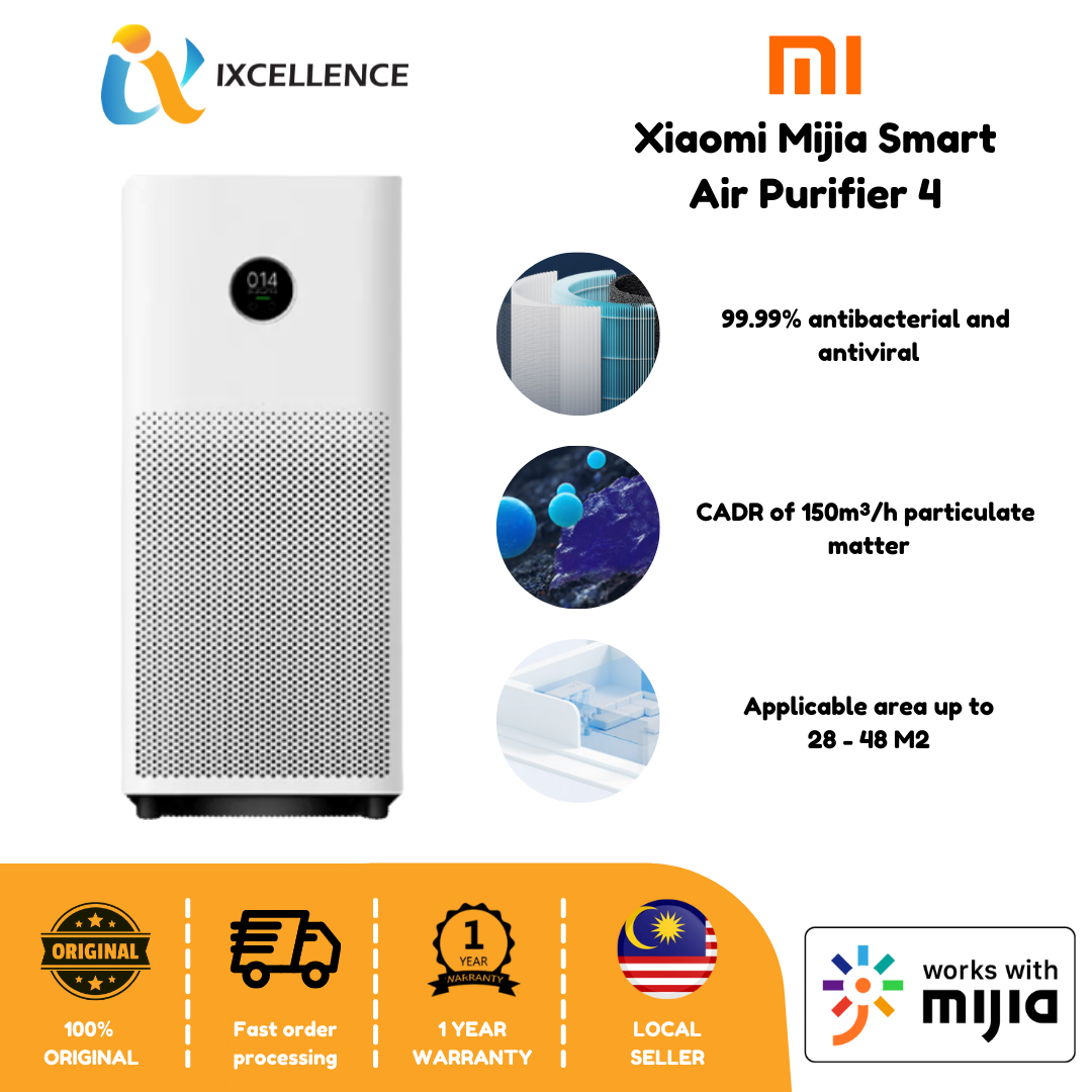 [IX] Xiaomi Mijia Air Purifier 4 Gen Mi home Touch Screen OLED Display and AI Smart Control