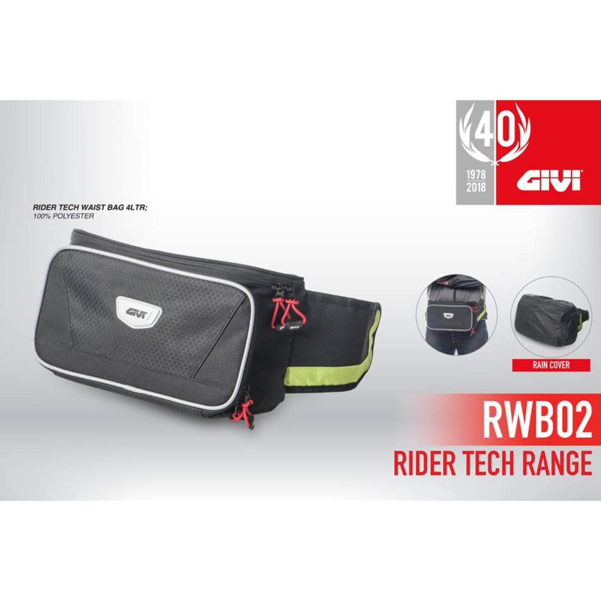 100% Original Givi RWB02 Rider Tech Waist Bag 4 Litre
