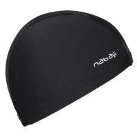 Nabaiji Size M Adult Mesh Fabric Aquagym Swimming Cap - Black Swim Accessories