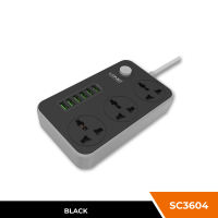 LDNIO SC3604 Power Strip - 1 Year Warranty - 3 Universal Sockets / 3 USB Ports / 2m UK Plug