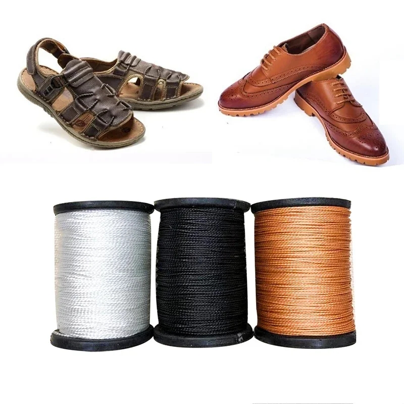 Leather Sewing Kit 0.6mm 50m Leather Sewing Threads DIY Leather Handle Leather Canvas Tent Repairing Tool Nylon Shoe Threads Quilting Supplies