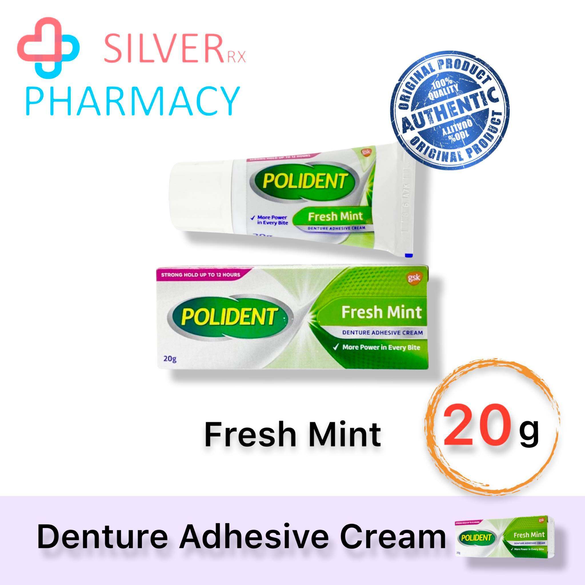 [Exp 04/2025] Polident 3D Hold Denture Adhesive Cream Fresh Mint [20g/60g]