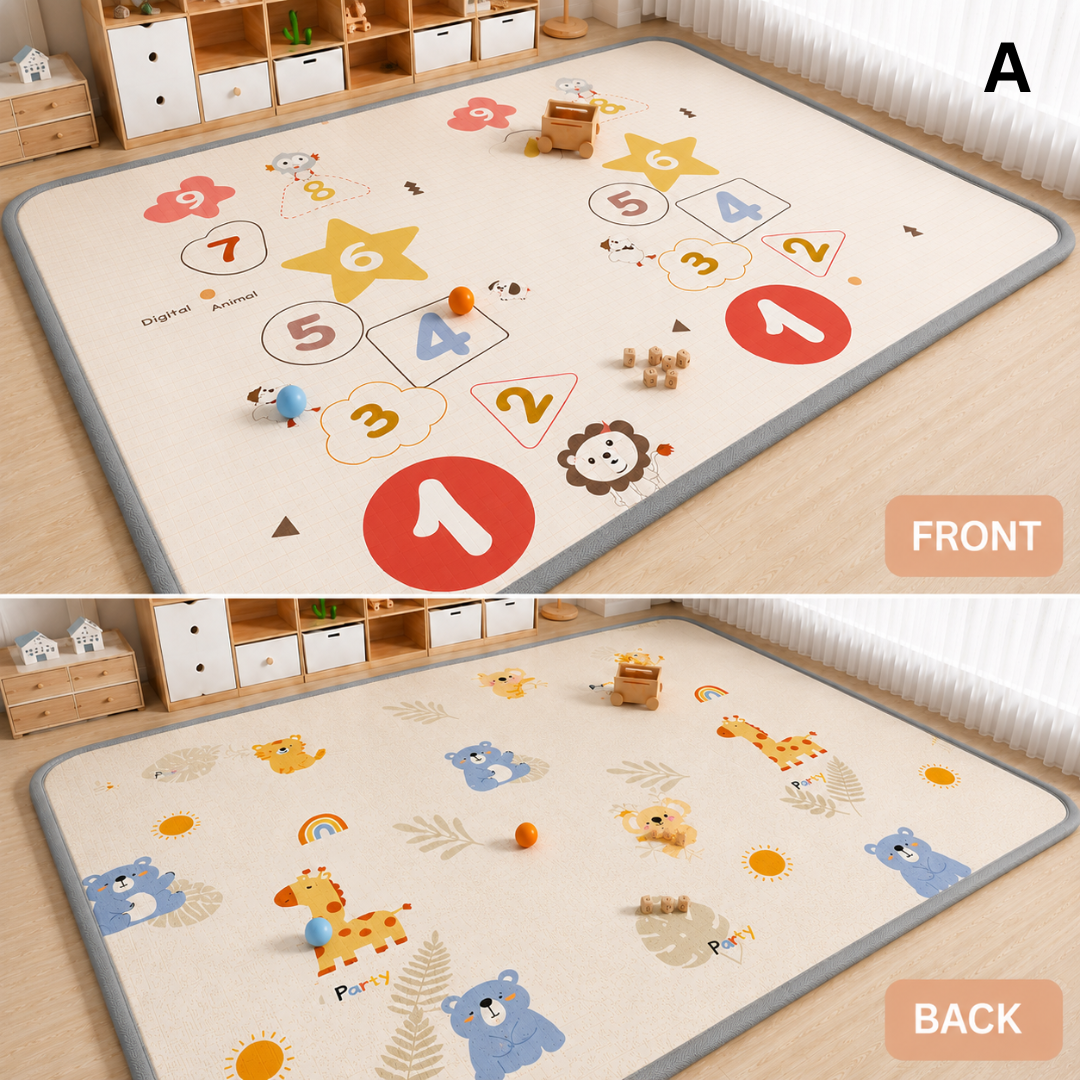 2cm Thickness Baby Playmat XPE Foam Extra Thick Rollable Play Mat Activity Gyms 200x180cm Crawl Mat