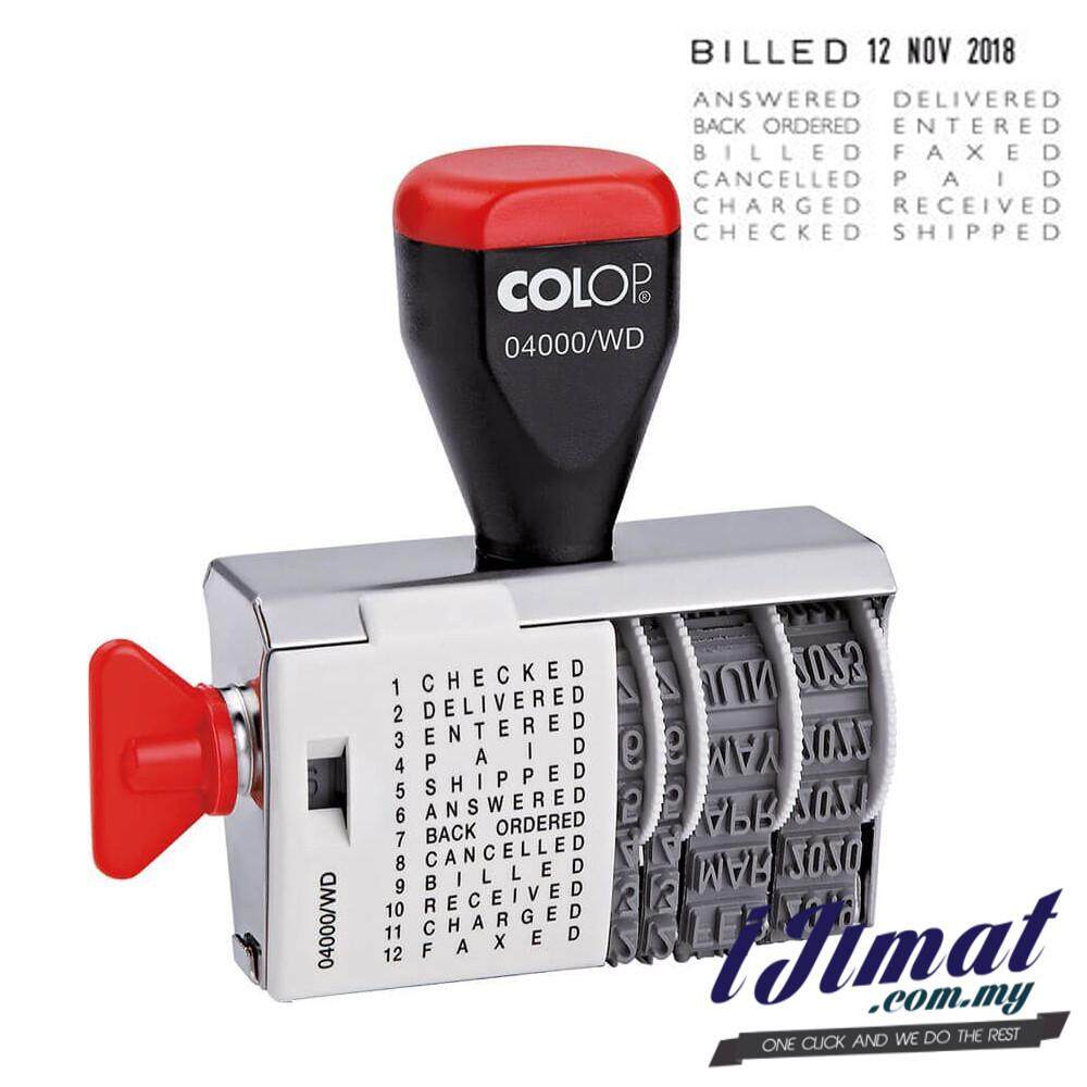 COLOP 04000/WD 04000WD 04000 Dial-a-Phrase Dater Stamp / Date Chop ...