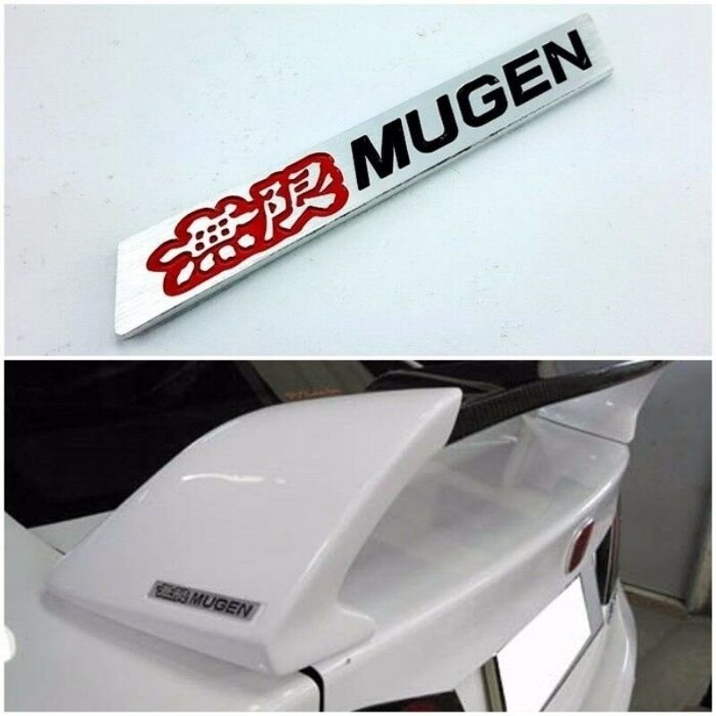 Hot New mugen emblem for Honda Mugen Spoiler Logo Steel Honda Civic FD FB