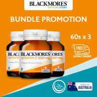 [Bundle of 3] Blackmores Vitamin C 500mg 60s - Helps to Enhance Your Immune System Naturally (Min 6 Months Expiry)