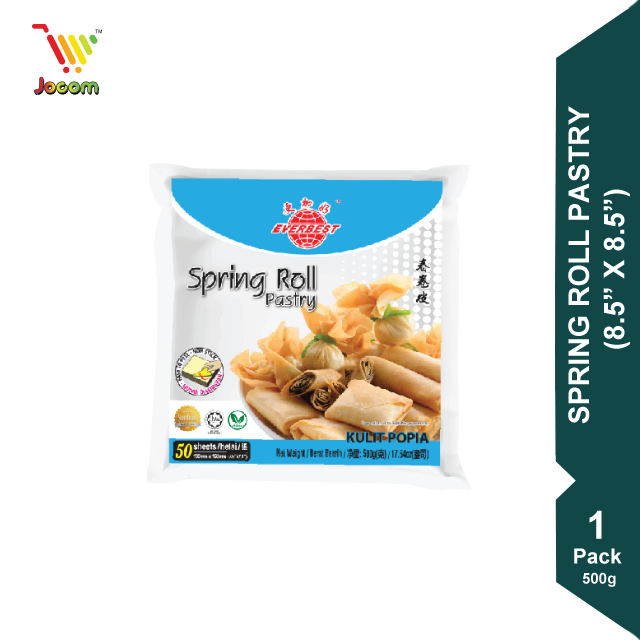 Everbest Spring Roll Pastry 春卷皮 (8.5” x 8.5”) 500g [KL & Selangor Delivery Only]