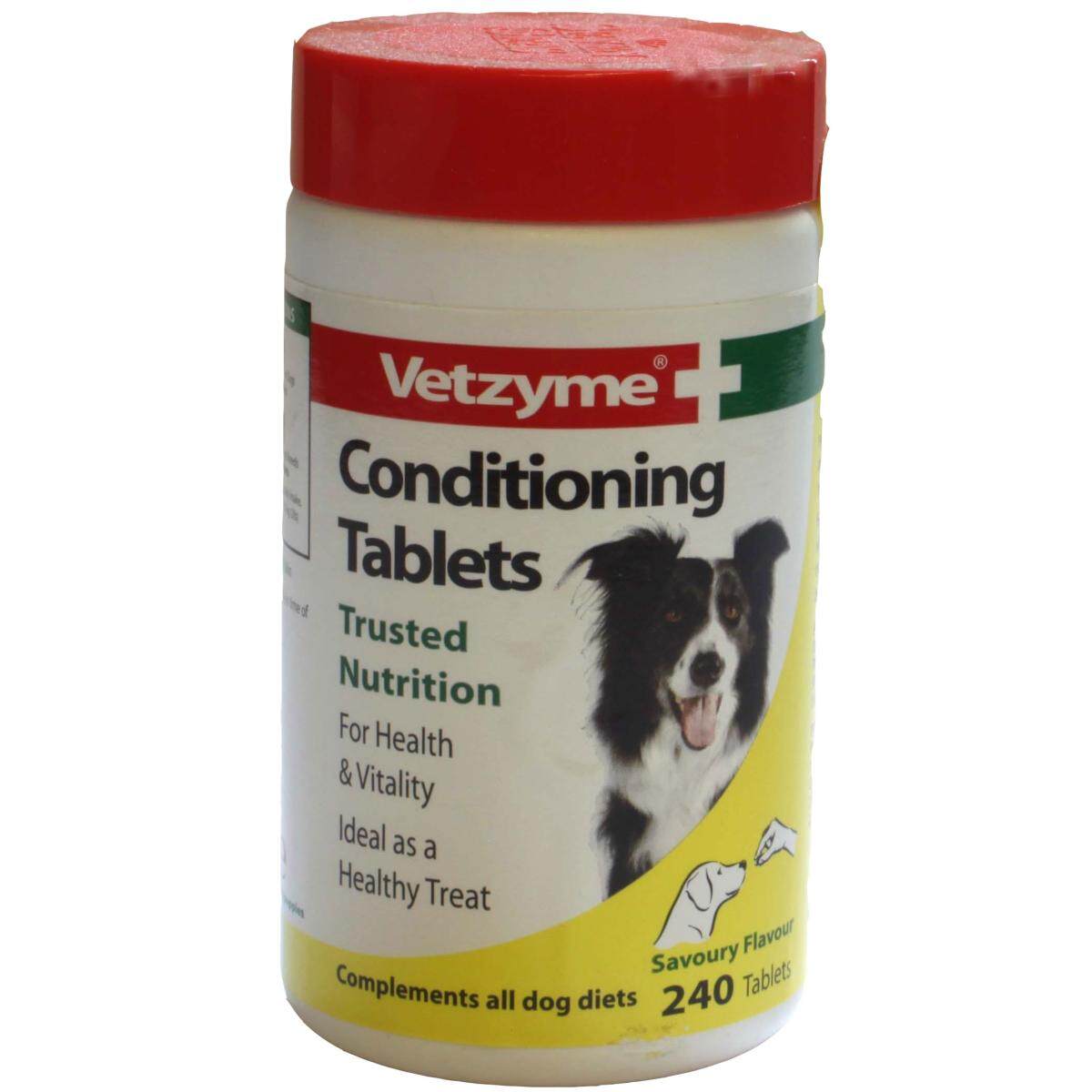 Vetzyme Conditioning Tablets with B Complex Vitamins for Dog (120, 240 and 500 tablets) dog vitamins good health appetite energetic energy active improve immune system shiny heathy coat and skin