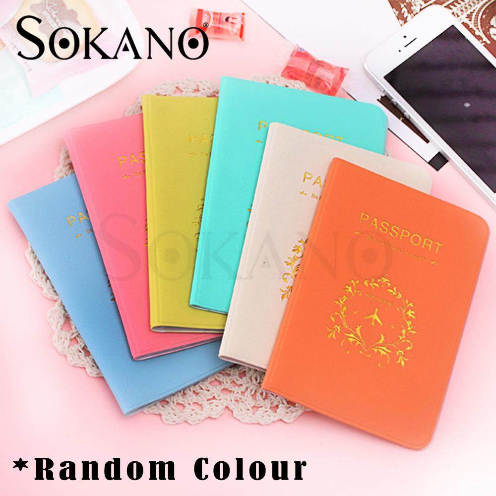 Sokano Passport Holder Organizer Travel Card Case Document Cover ( Random Colors )