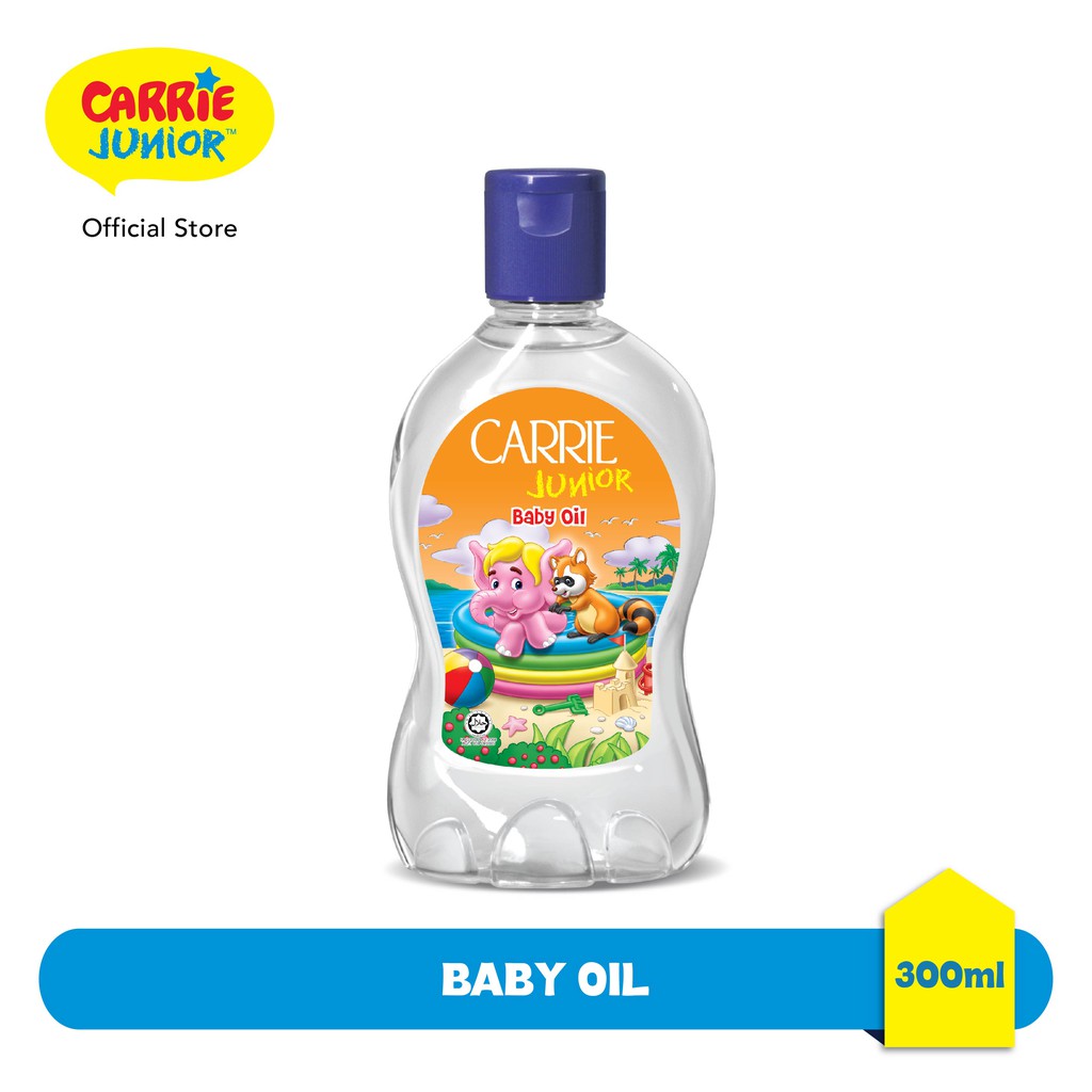 CARRIE Junior Baby Oil 300ml / Body Moisturizer / Body Cream / Dry Skin / Nourishing / Body Hydration