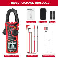 【From Selangor】HABOTEST HT206 Digital Clamp Meter Multimeter AC DC Voltage Current True RMS High Precision Resistance Capacitance NCV Tester