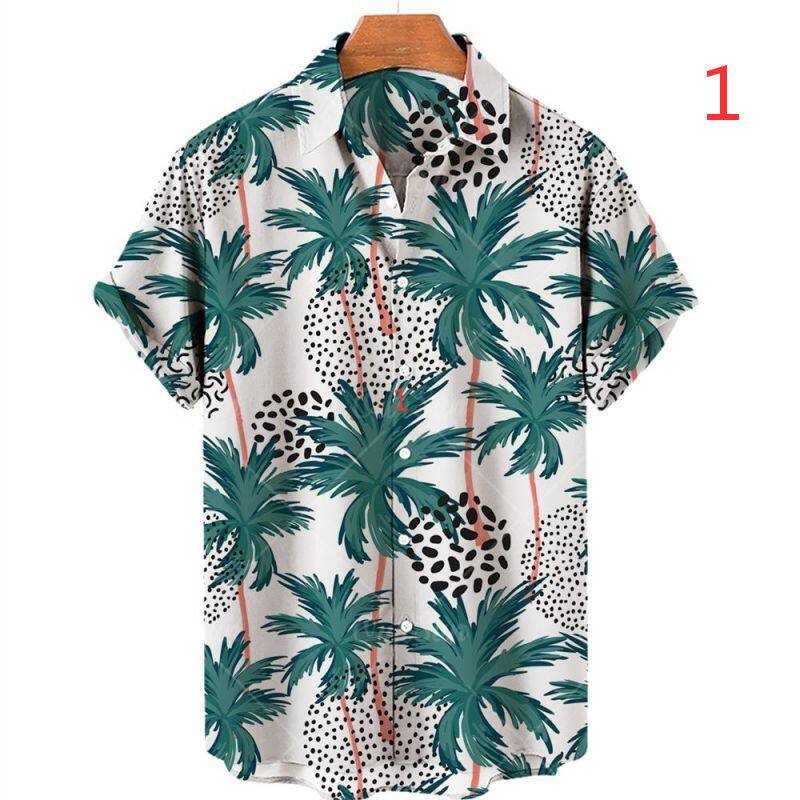 Kkfashion áo sơ mi cổ polo áo sơ mi nam thường ngày áo sơ mi thời trang thoáng khí ngắn tay áo sơ mi nam một hàng khuy s ~ 5xl