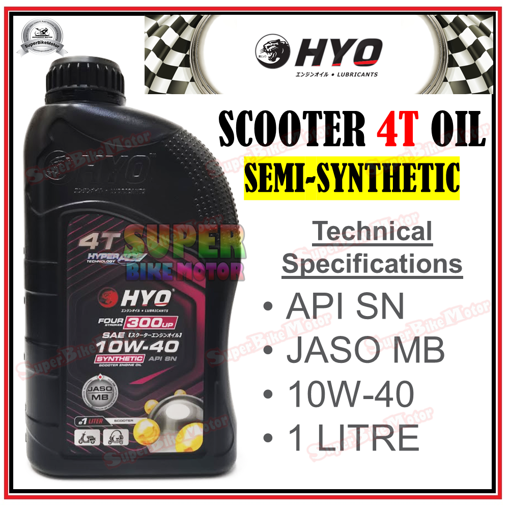 HYO Engine Oil Scooter Semi Synthetic 10W40 Scooter 4T Oil 1 Litre