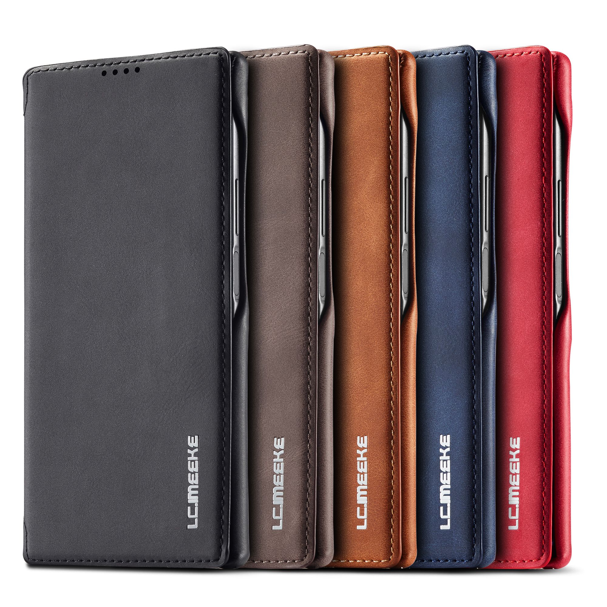 Ốp Điện Thoại Doanh Nhân Bằng Da Cao Cấp Cho Samsung S22 S21 S20 FE Plus Ultra S10 5G S10E S10 Plus S7E S7 S8 S9 Plus Ốp Điện Thoại Dạng Lật Retro Nam Châm Có Khe Đựng Thẻ Ốp Điện Thoại Dạng Ví