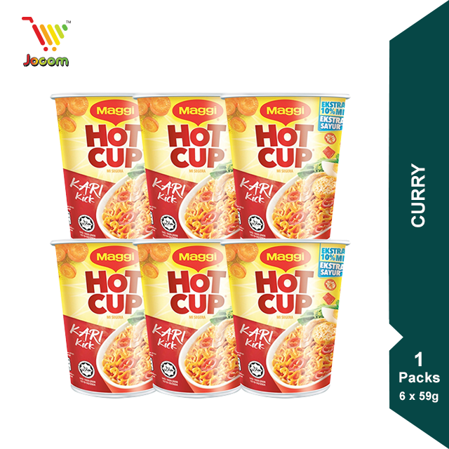 Maggi Hot Cup Curry (6 x 59g) [KL & Selangor Delivery Only]