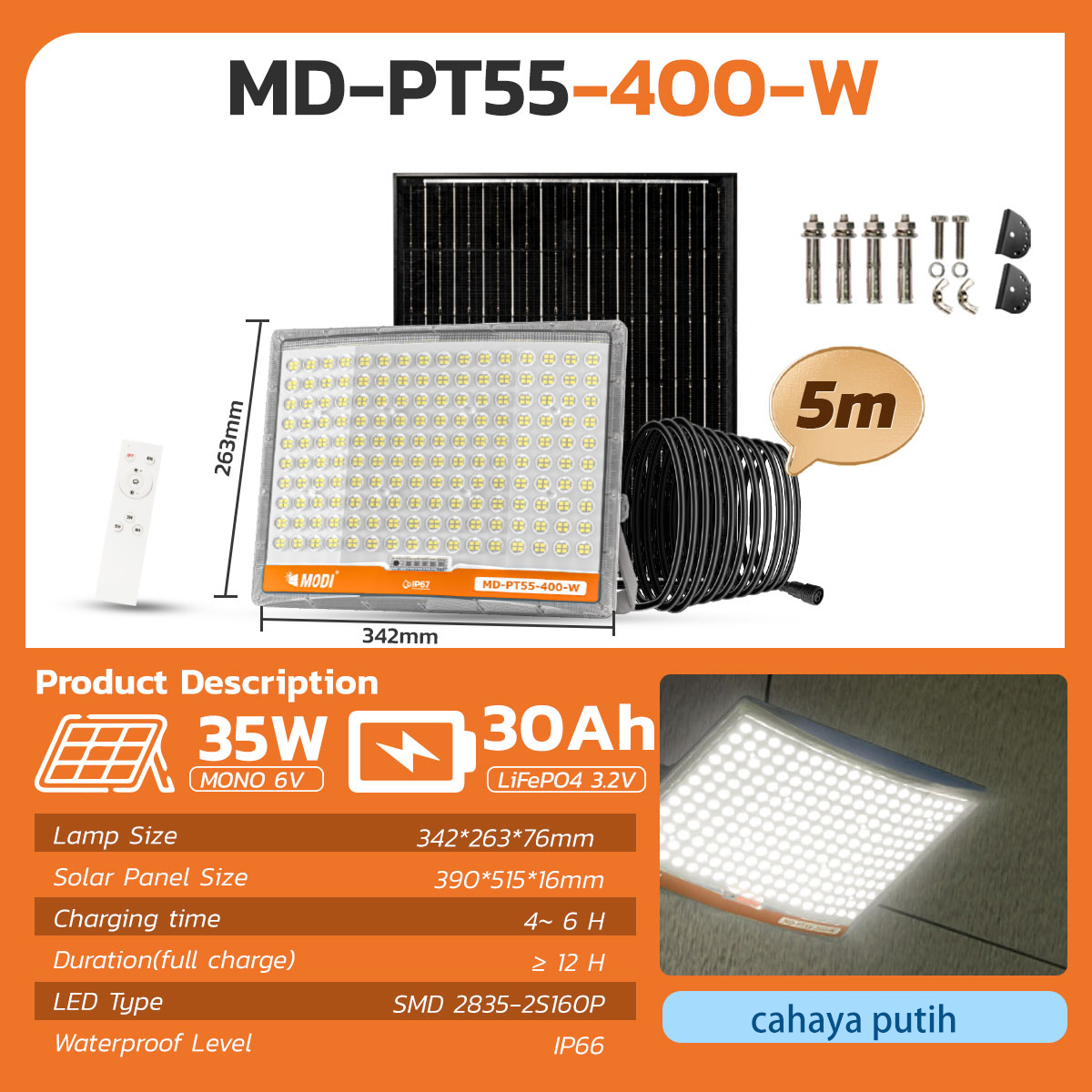 MODI spotlight solar light outdoor lighting 300W 400W 600W Waterproof IP65Solar Powered Light Remote Control lampu solar outdoor waterproof Solar panel garden lampu solar light flood light solar