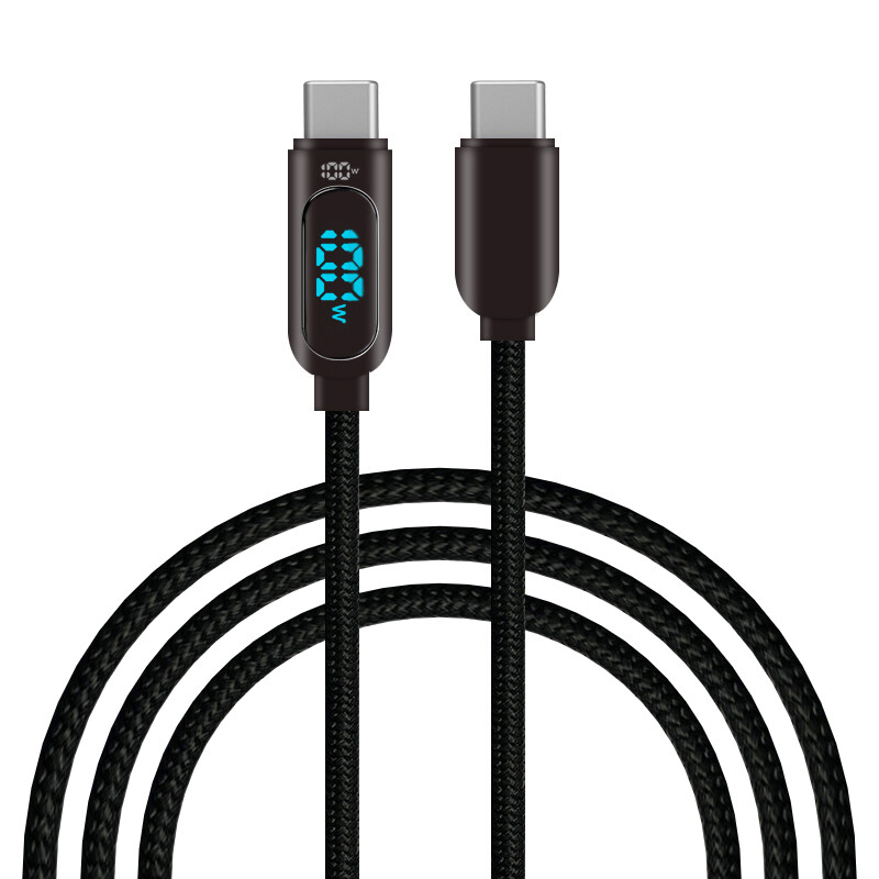 Cavo USB C digitale tipo C Kabel da 5A a ricarica rapida in nylon da 100 W per iPhone 15 Pro Max MacBook Air/Pro iPad Air/Mini Galaxy S22/S23_voghion.com