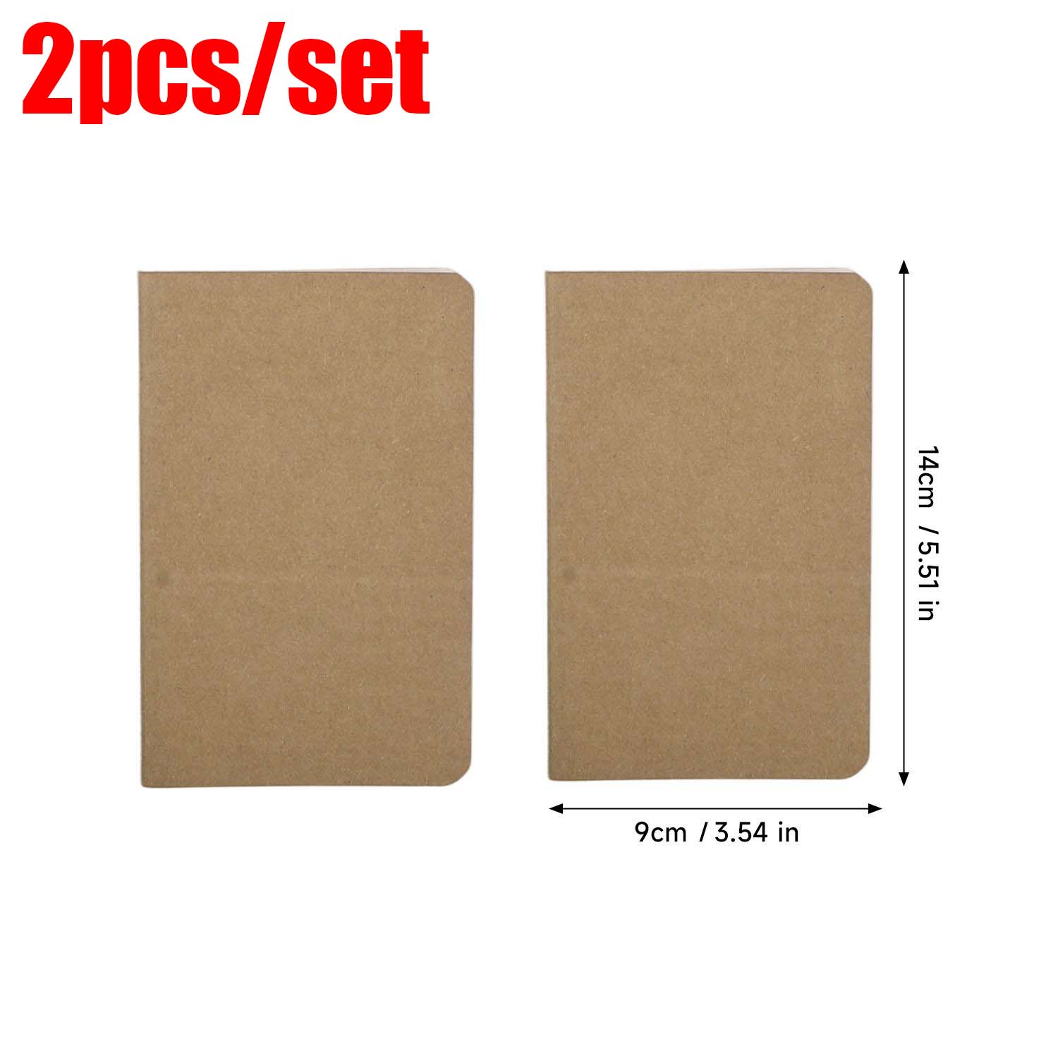 4Pcs A6 Mini Pocket Notebook Kraft Paper Lined Journal Memo Pad 30 Sheets Portable Notebook Notepad Office Supplies