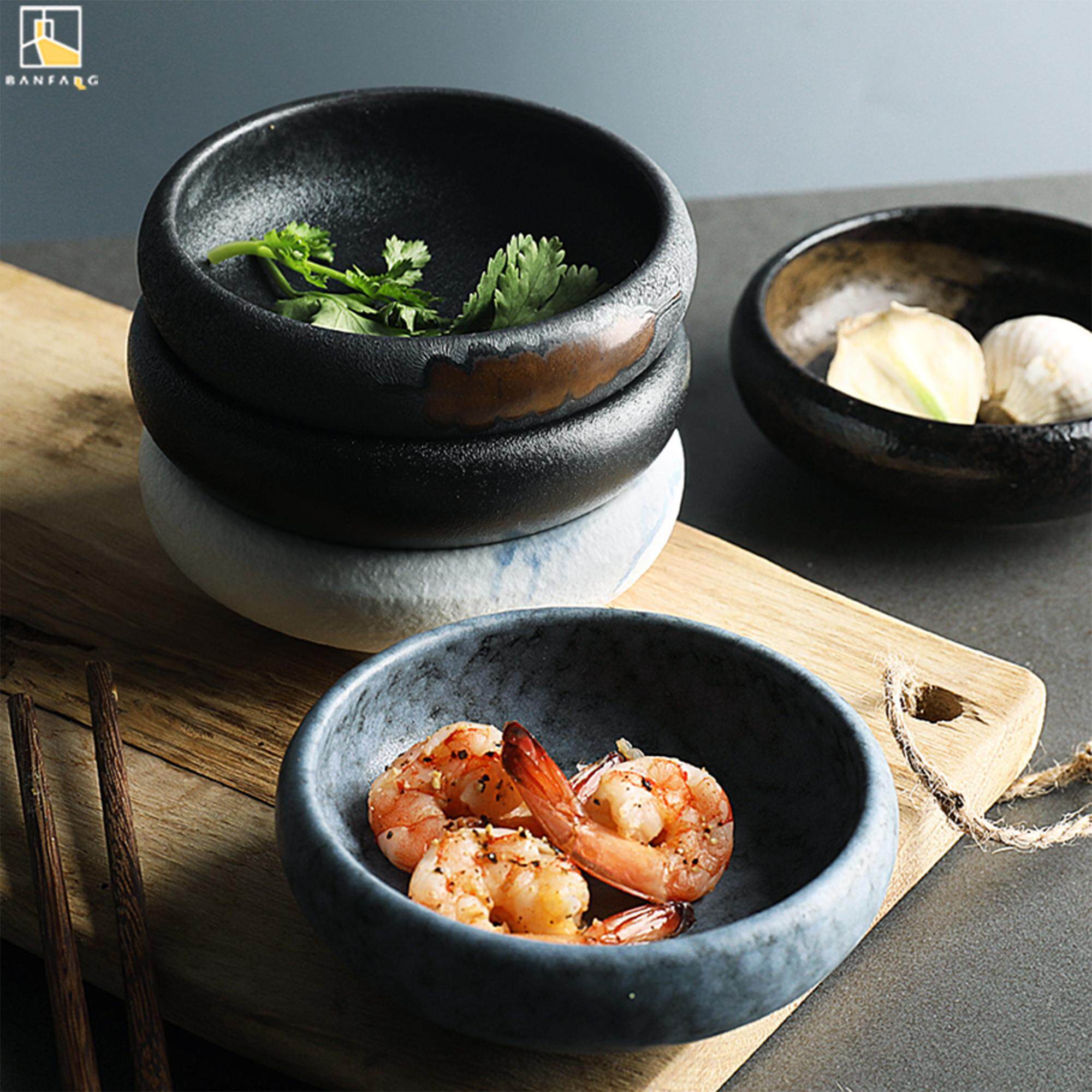 BANFANG Japanese ceramic saucer hot pot seasoning dipping dish saucer small taste saucer vinegar soy sauce saucer snack saucer