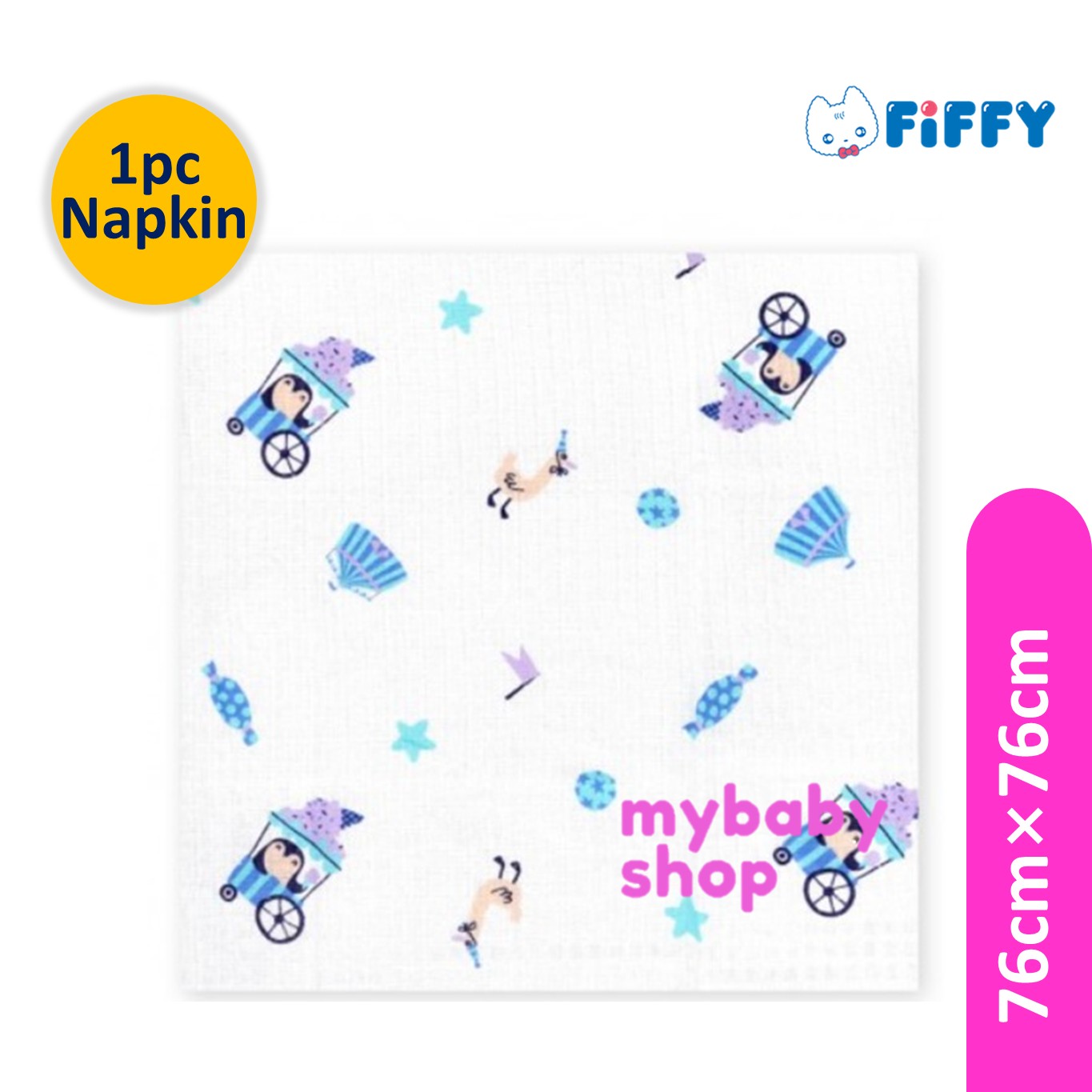 Fiffy Original Baby Napkins Multiprint 100% Cotton Fabricated Eco-friendly