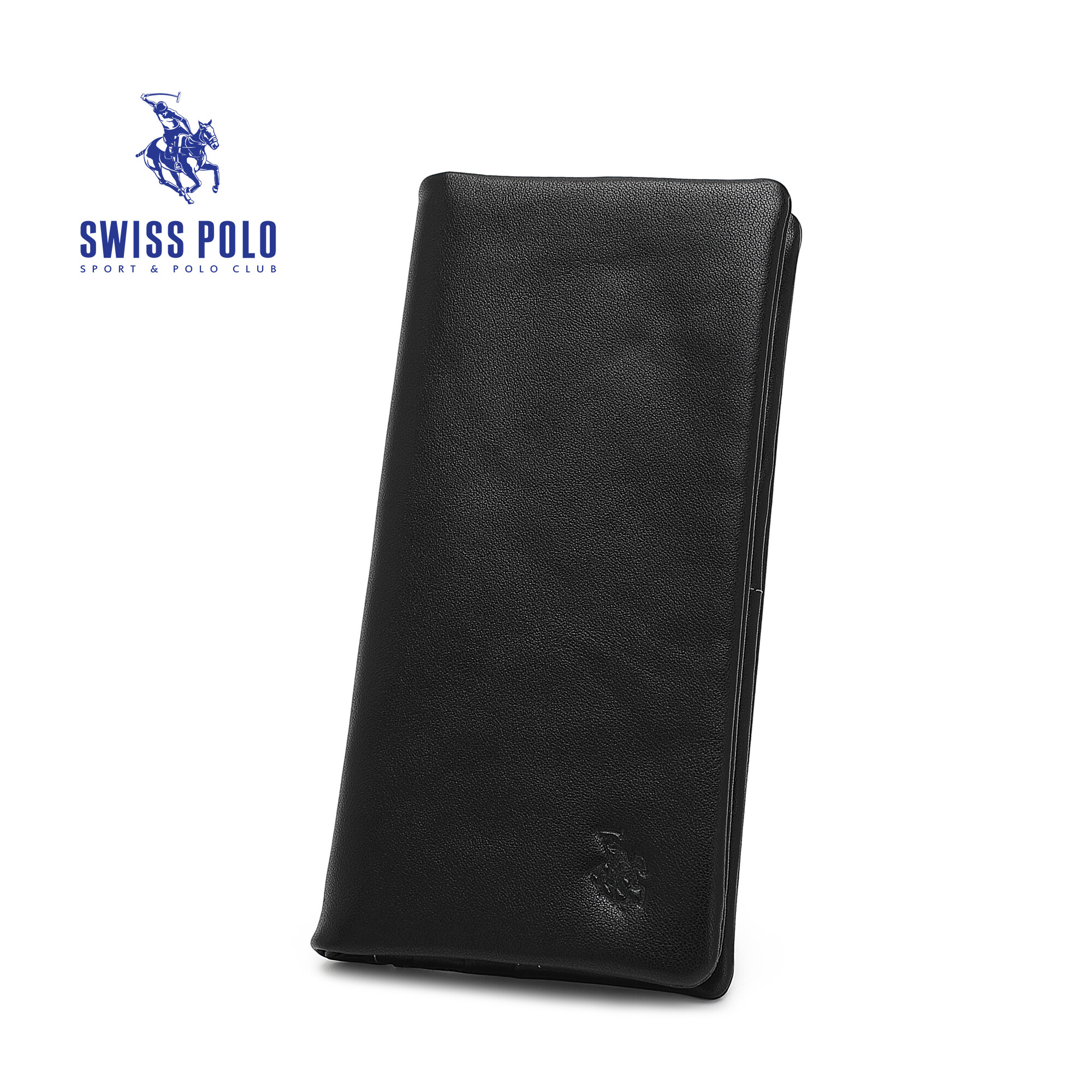 SWISS POLO Genuine Leather RFID Long Wallet SW 185-1 BLACK