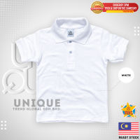 Unique OS Kids Polo Premium Quality Cotton T-Shirt Boy/Girl 3-14 Years Plain