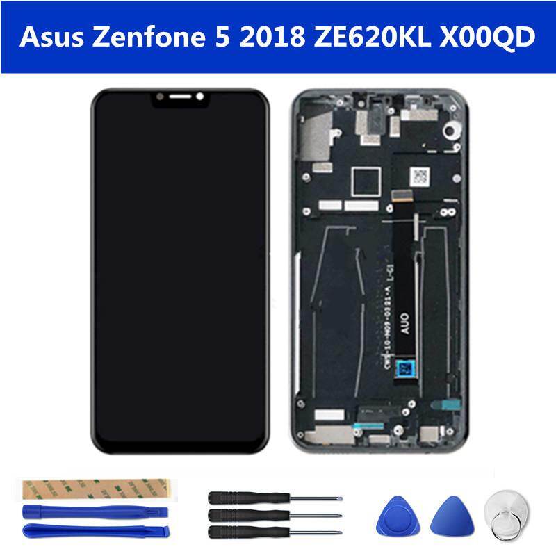 Dành Cho Asus Zenfone 5 2018 ZE620KL X00QD Bộ Số Hóa Màn Hình Cảm Ứng Màn Hình LCD Có Khung, 6.2 Inch Dành Cho Zenfone 5z Linh Kiện Thay Thế Lắp Ráp Toàn Bộ ZS620KL