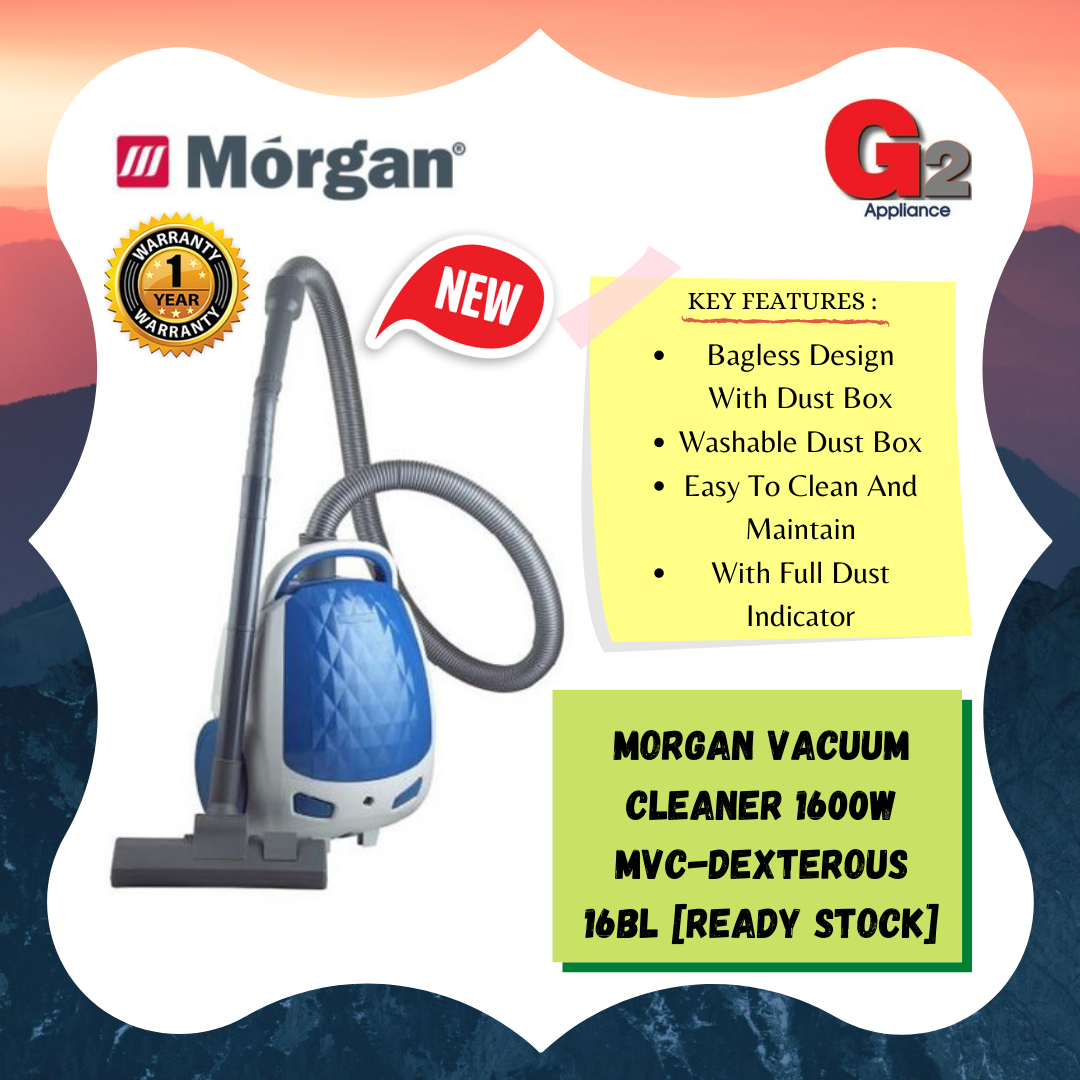 MORGAN VACUUM CLEANER 1600W MVC-DEXTEROUS 16BL [READY STOCK]