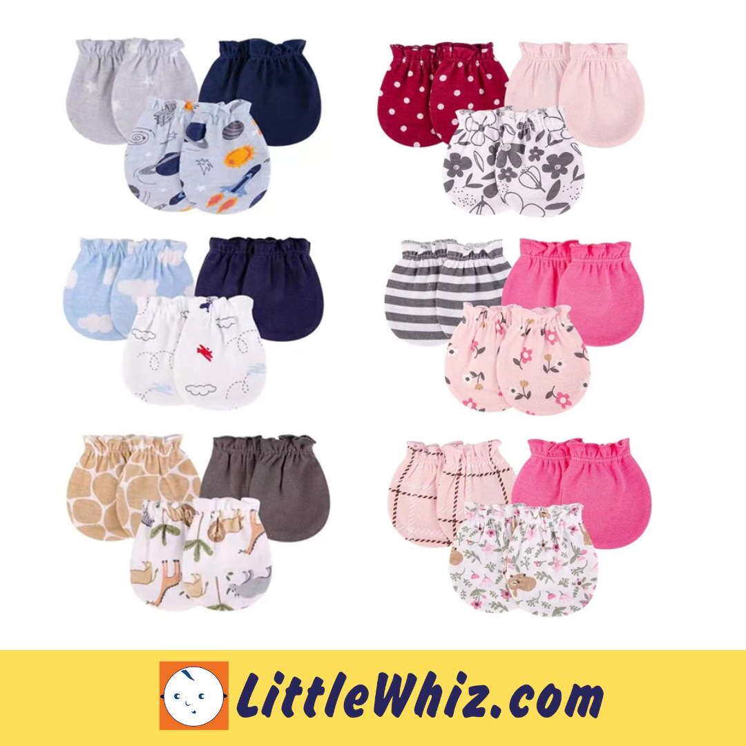 Hudson Baby Scratch Mittens (3 pairs) | Sarung Tangan Baby
