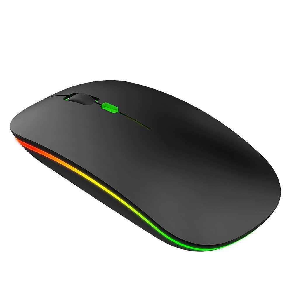 M40 Ultra-thin Wireless Mouse 2.4G Rechargeable Wireless Silent Mouse Ergonomic Design 3 Adjustable DPI Black (Black)