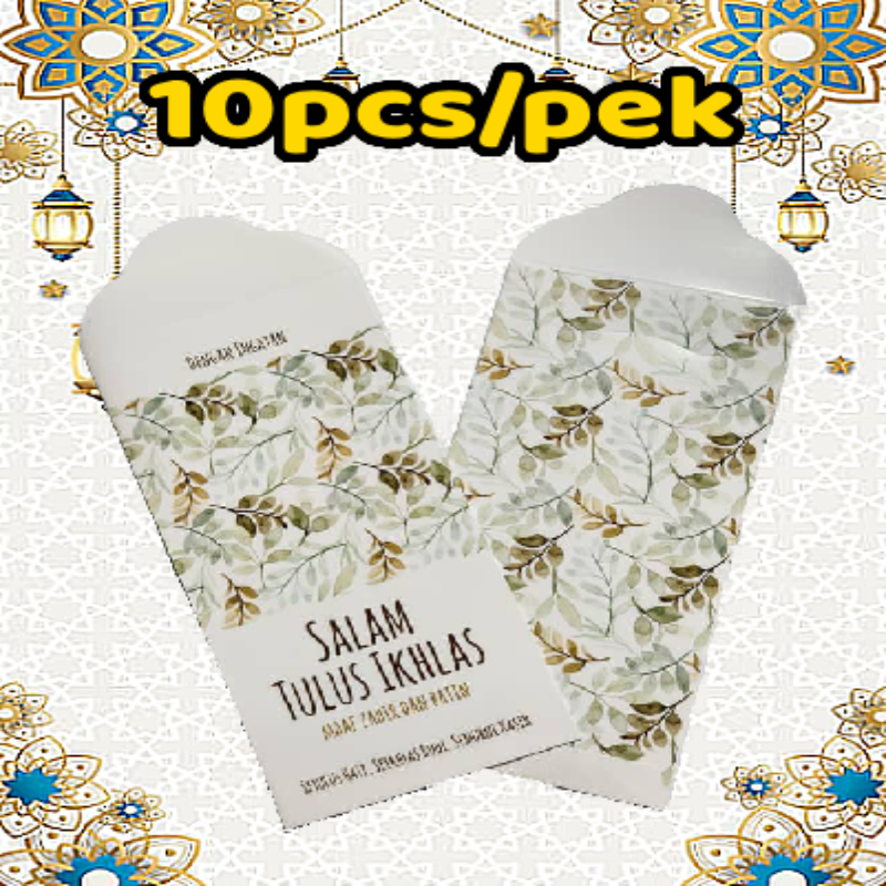 Viral 10pcs Raya Money Envelopes 2026 Cheap Raya Money Packets Green Packet Minimalist Aidilfitri Raya Envelopes Ramadan