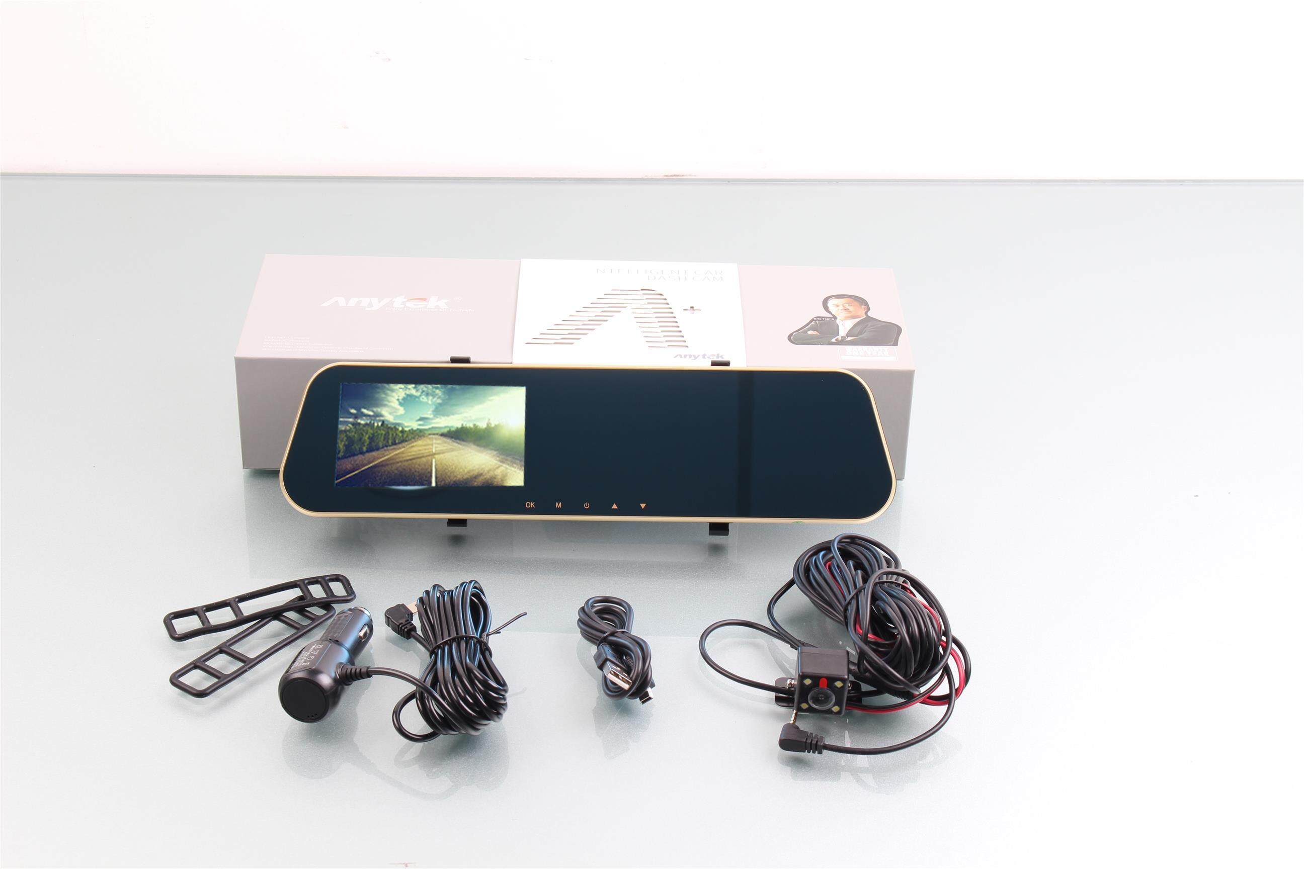 Anytek Q1 1080p 4.3 Screen LTPS Display Vehicle DVR Wide Angle Viewing With Reverse Camera (Free 16GB Micro SD)