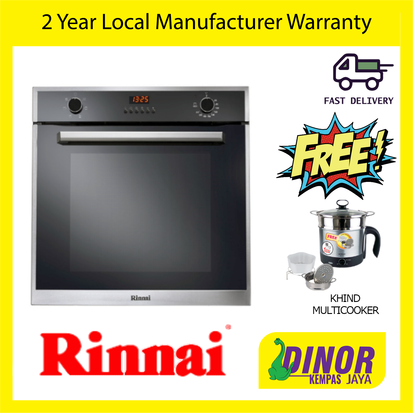 Rinnai RO-E6206XA-EM 60CM/70LT Built-In Oven RO-E6206XA / ROE6206XAEM