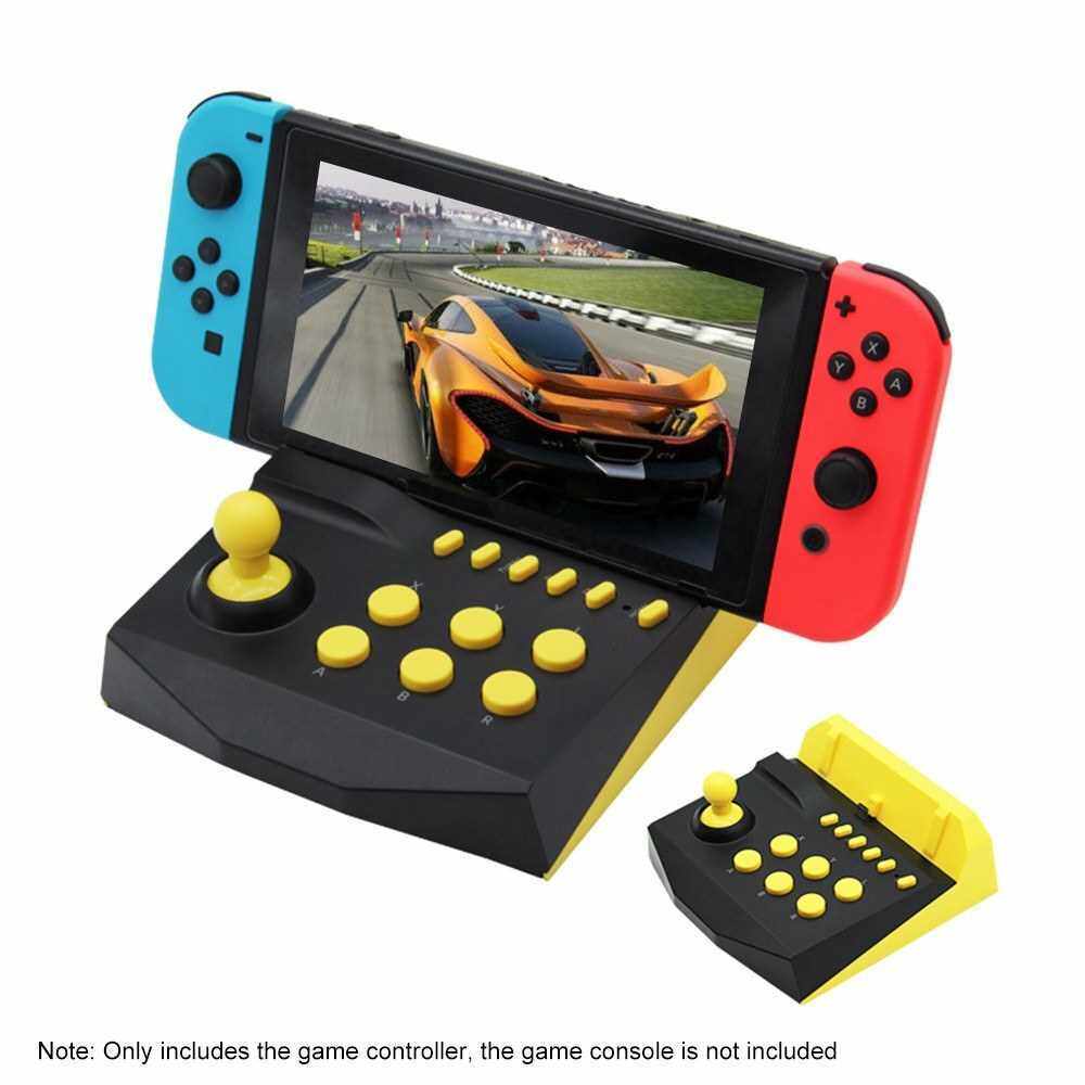 Gaming Controller Arcade Joystick USB Gamepad Joystick Video Game Compatible with N-Switch/Lite Console Z0319 (Black & Yellow)