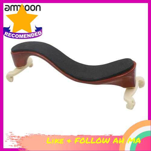 Best Selling ammoon Violin Shoulder Rest Maple Wood for 3/4 4/4 Violin Fiddle with Cleaning Cloth (Black Red)