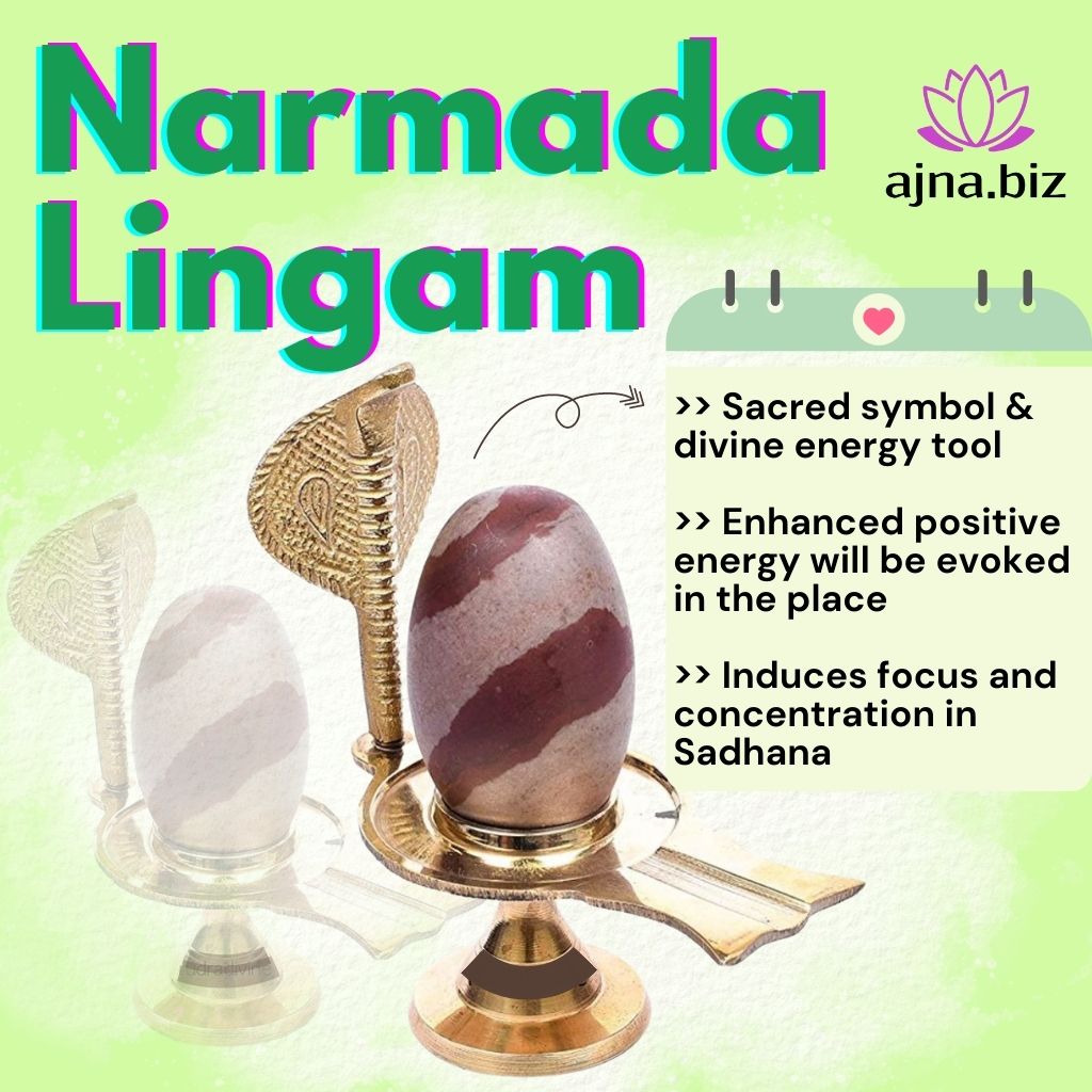 Natural Narmada Lingam With Brass Yoni And Nagam ( Shiva Lingam ) ( Statue ) ( BanaLingam )