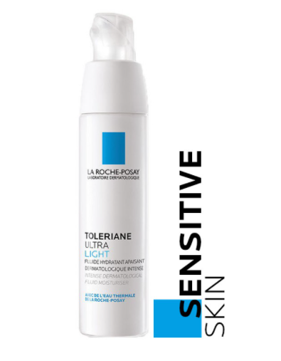 La Roche-Posay Toleriane Ultra Light Intense Soothing Fluid Moisturiser for Allergic Skin or Ultra-Sensitive Skin (40ml)