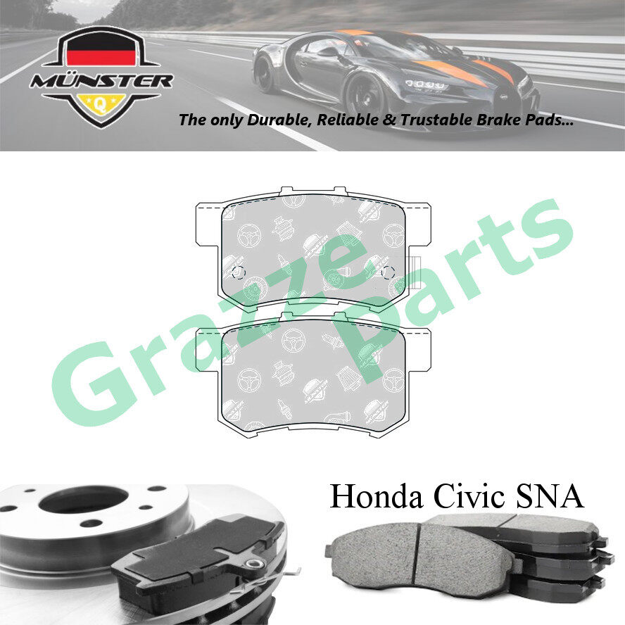 Münster Disc Brake Pad Rear for Honda Civic (8th Gen) SNA (FD1 FD7) 1.8 i-VTE...
