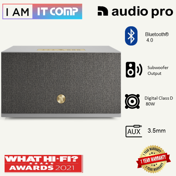 Audio Pro Addon C10 MK II Wireless Multiroom Speaker / Digital Class D 80W / 45- 22,000 Hz / 5.25\'+String.fromCharCode(34)+\' Long Throw Woofer / AUX 3.5 mm / Sub Output - (Black / White / Grey)