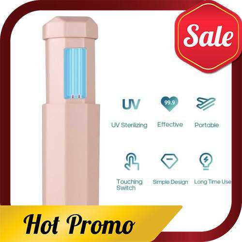 Portable Sterilamp Mini Simple Rechargeable UV Sterilizing Stick Home Use Travel Handheld Sterilizer (Pink)
