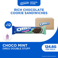Oreo Double Stuff Choco Mint Chocolate Sandwich Cookies 124.6g (Bundle of 3/5/12)